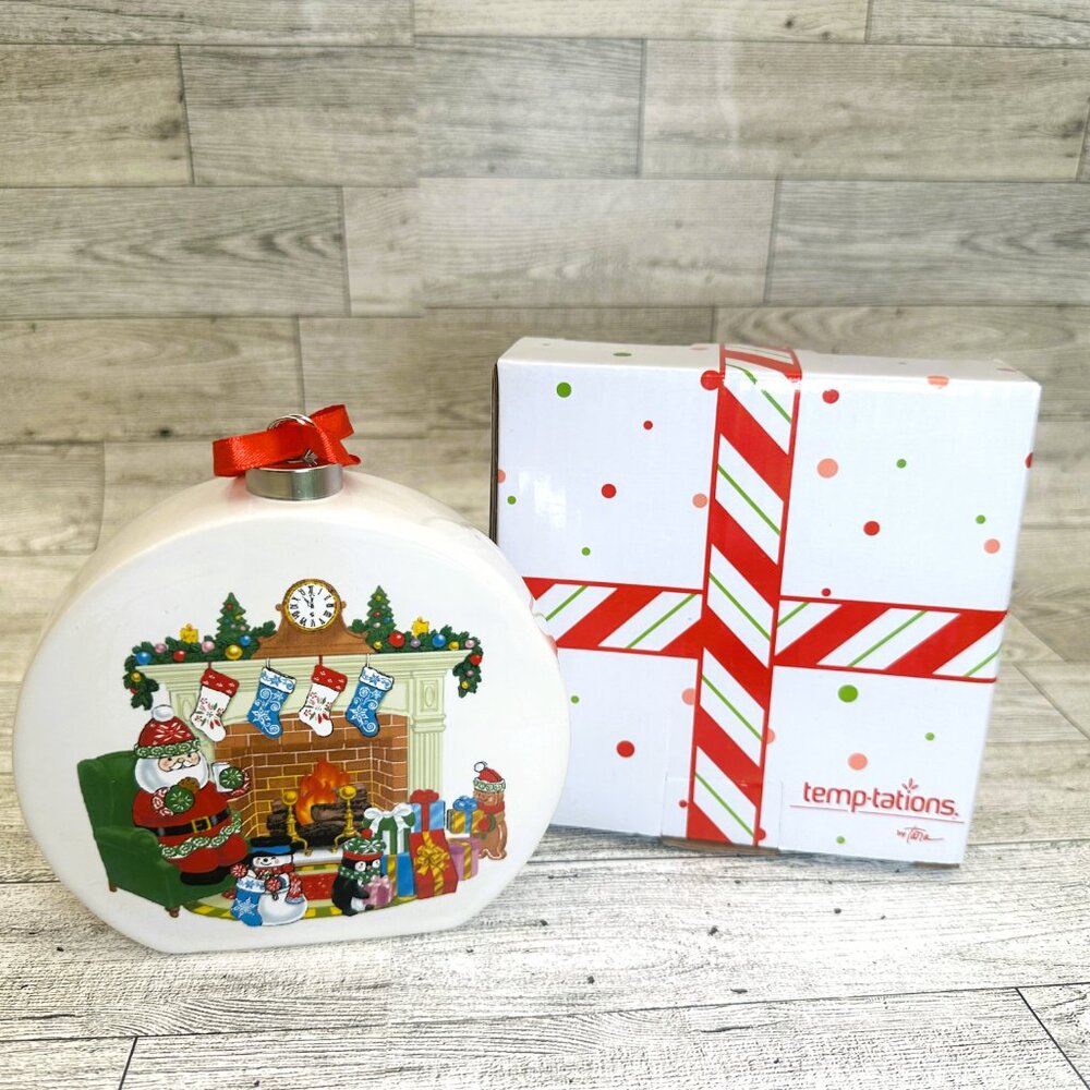 Brand NIB temptations by tara Ceramic Christmas Ornament Reindeer Chow Recipe